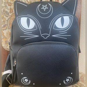 Mad Engine Black Cat Witch Backpack Halloween‎ Witchy Spooky Costume
